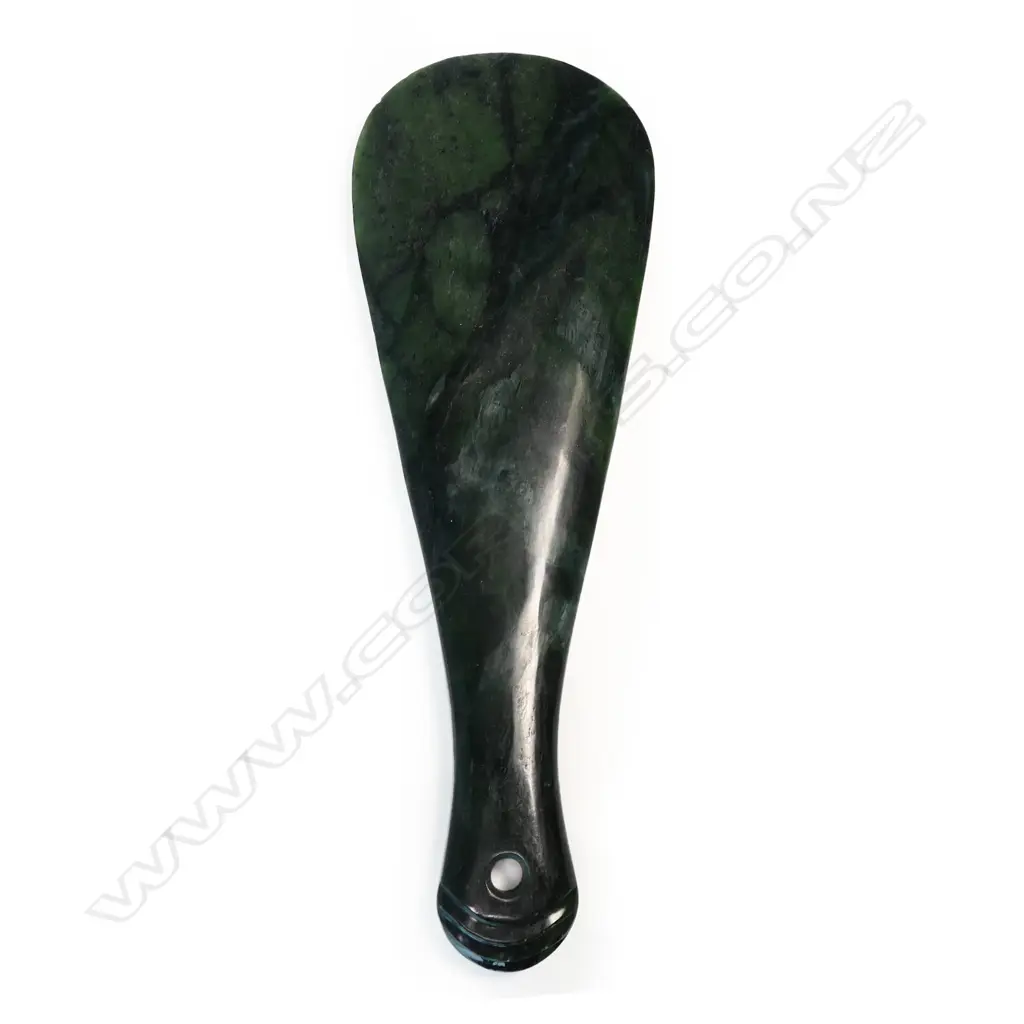 A mid/late 20thC Māori carved mere pounamu Image 1++